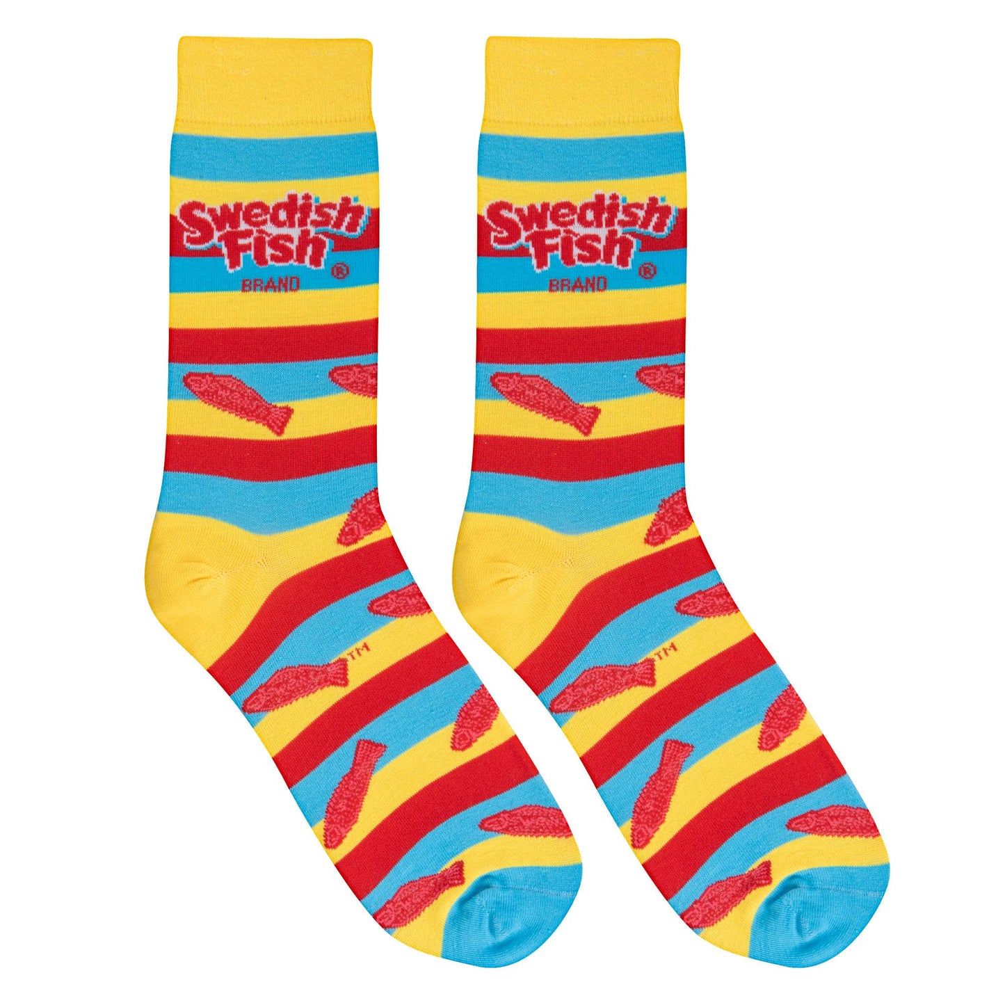 Crazy Socks - Mens Crew - Swedish FishStripes