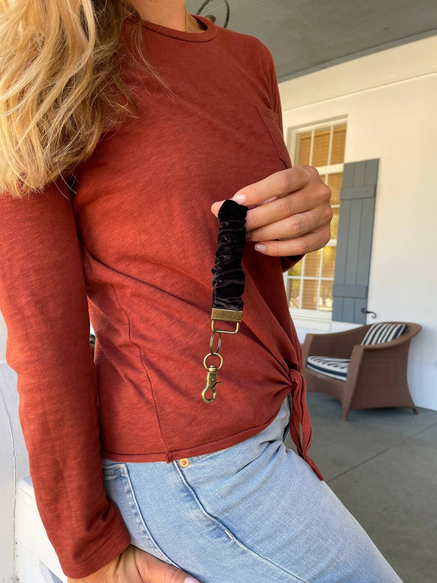 Midnight Black 🖤 Scrunchie Keychain