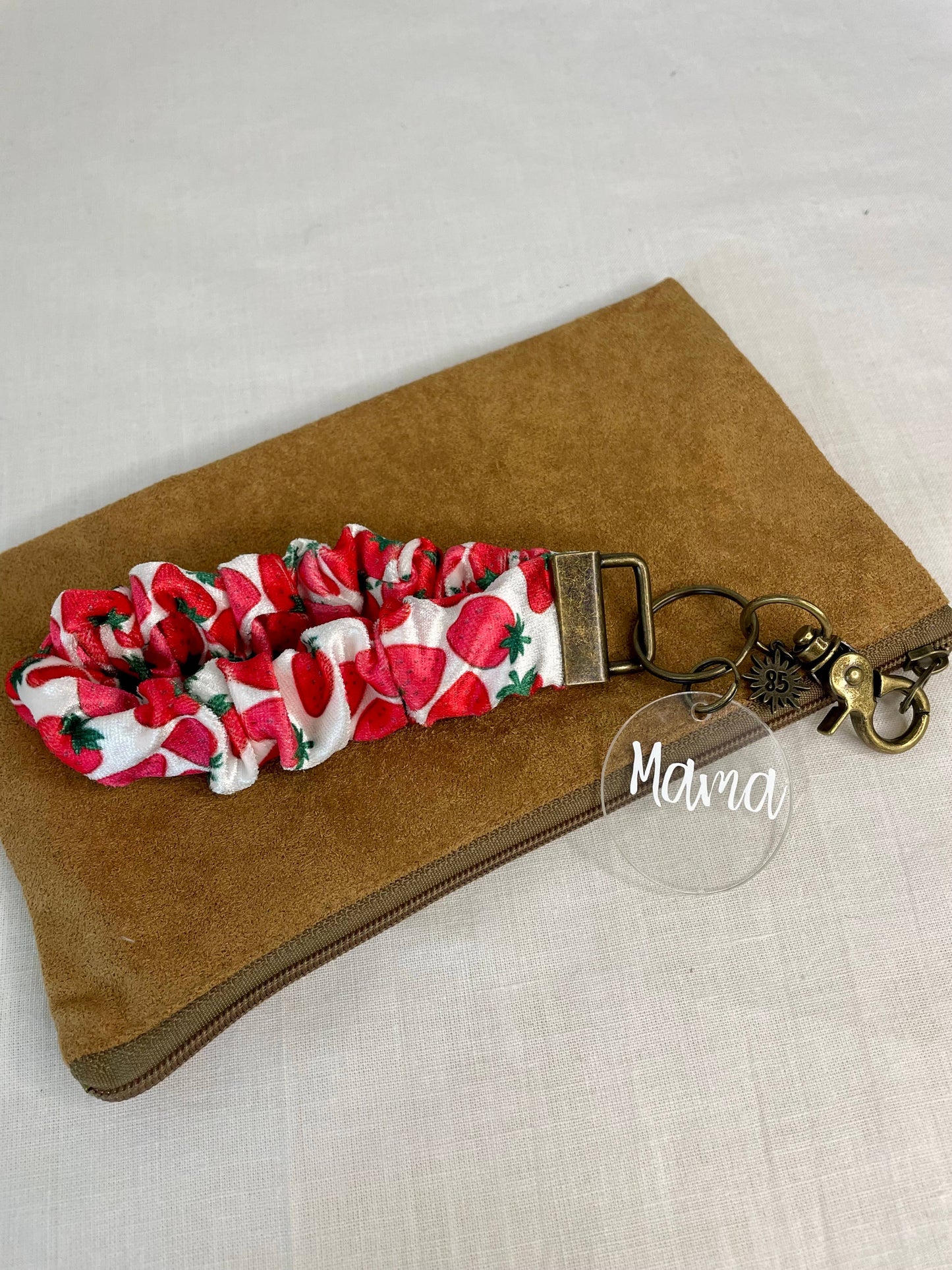 Strawberry 🍓 Scrunchie Keychain