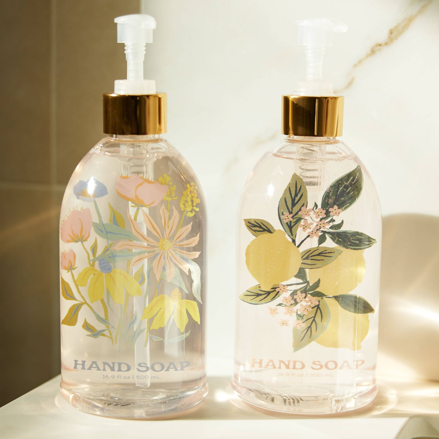 Springtime Blooms Liquid Hand Soap with Decorative Insert