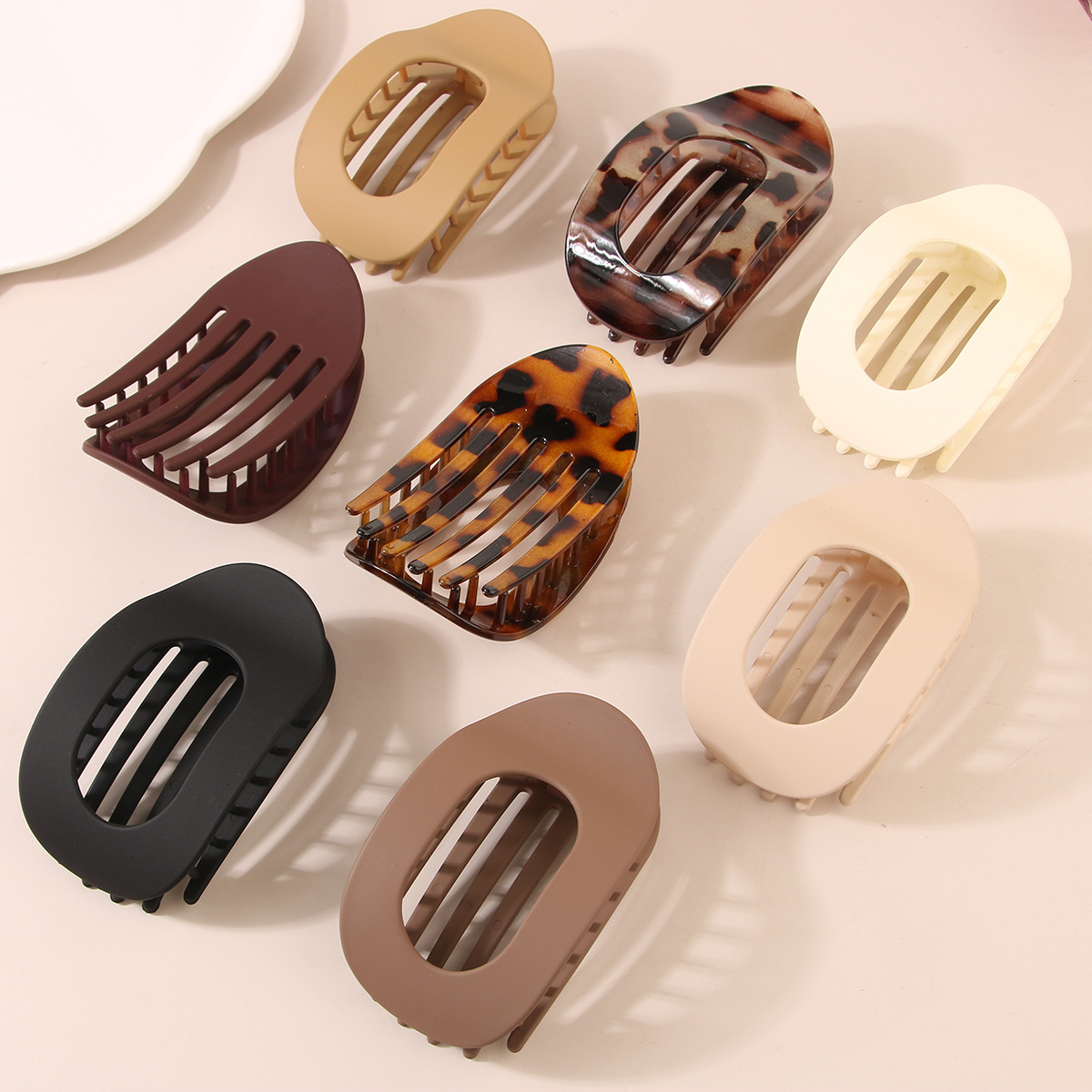 Oval Flat Hair Clip for Women, Strong Grip Clamp_CWMM4936