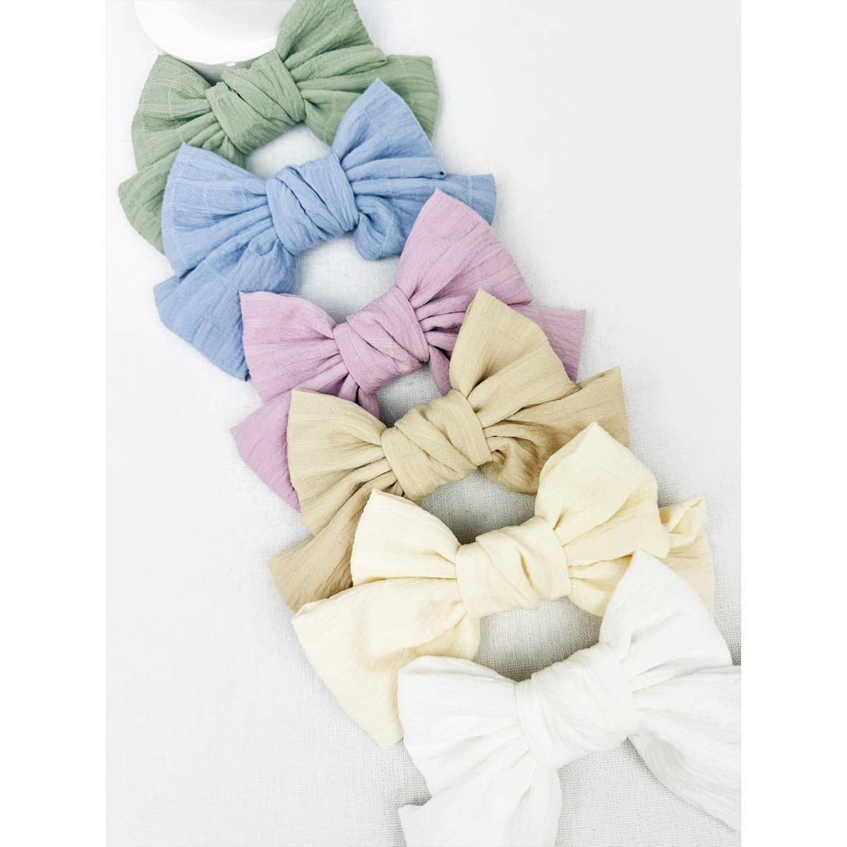 Double Layer Soft Tone Bow Alligator Clips