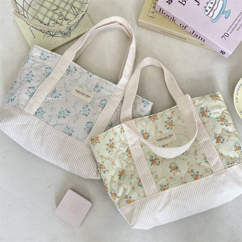Floral Canvas Tote Bag