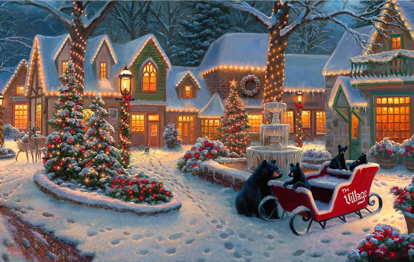 1275 Village Visitors 550 pc Puzzle
