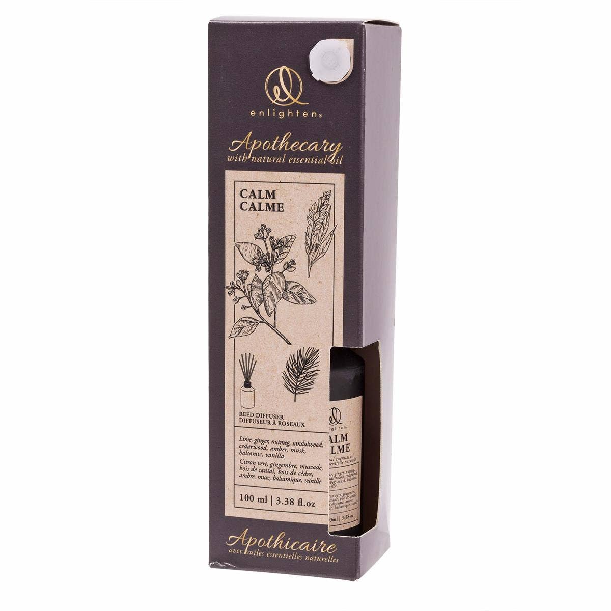 Enlighten 100ml Reed Diffuser,Calm, Gift Boxed