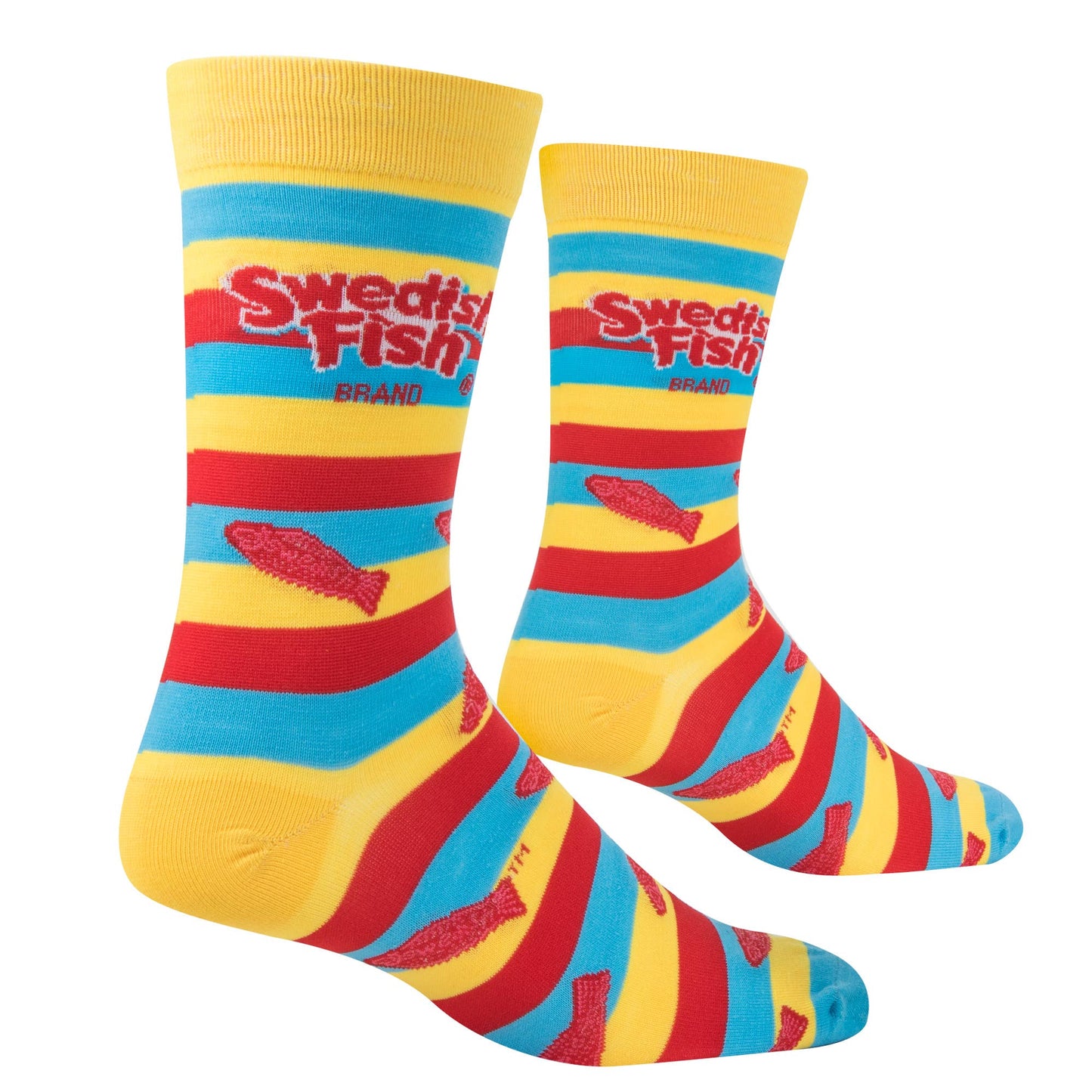 Crazy Socks - Mens Crew - Swedish FishStripes