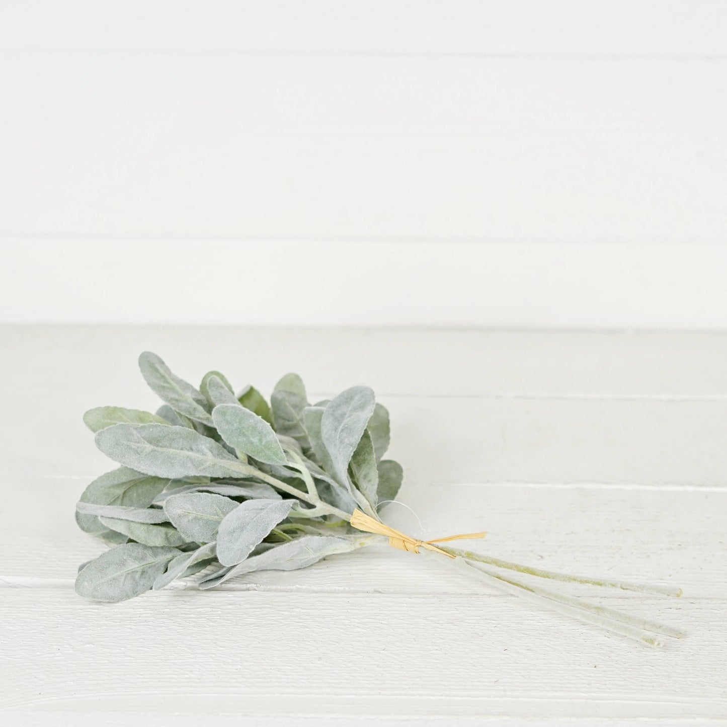 ISB79303- 14in Flocked Lamb Ear Leaves Bush