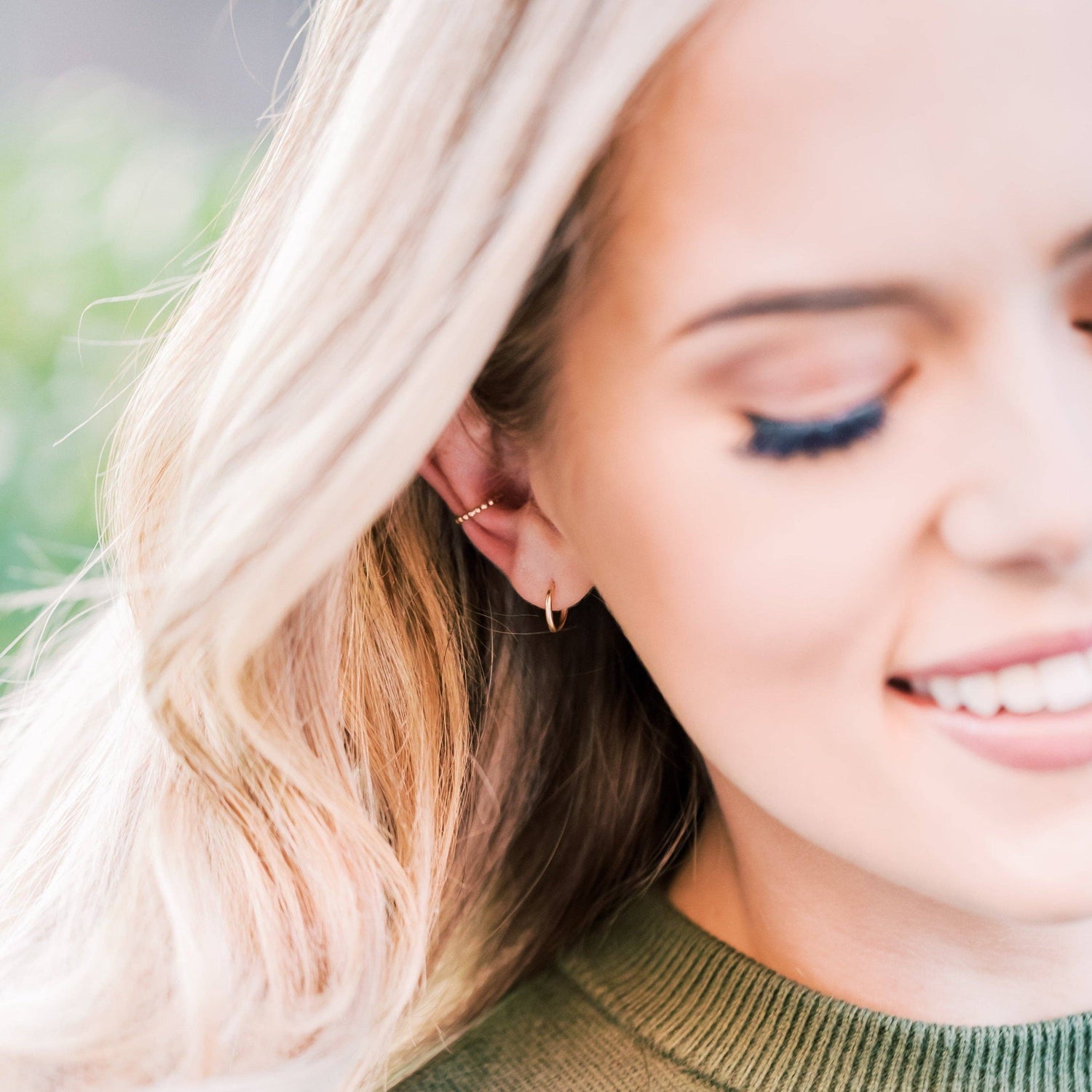 Endless Huggie Hoop Earrings - Hypoallergenic, Waterproof