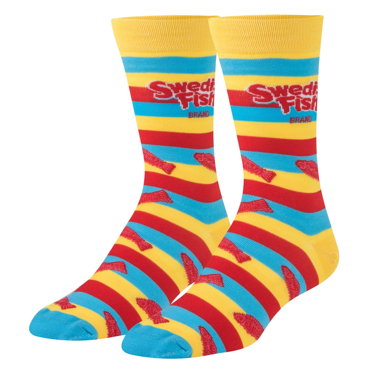 Crazy Socks - Mens Crew - Swedish FishStripes