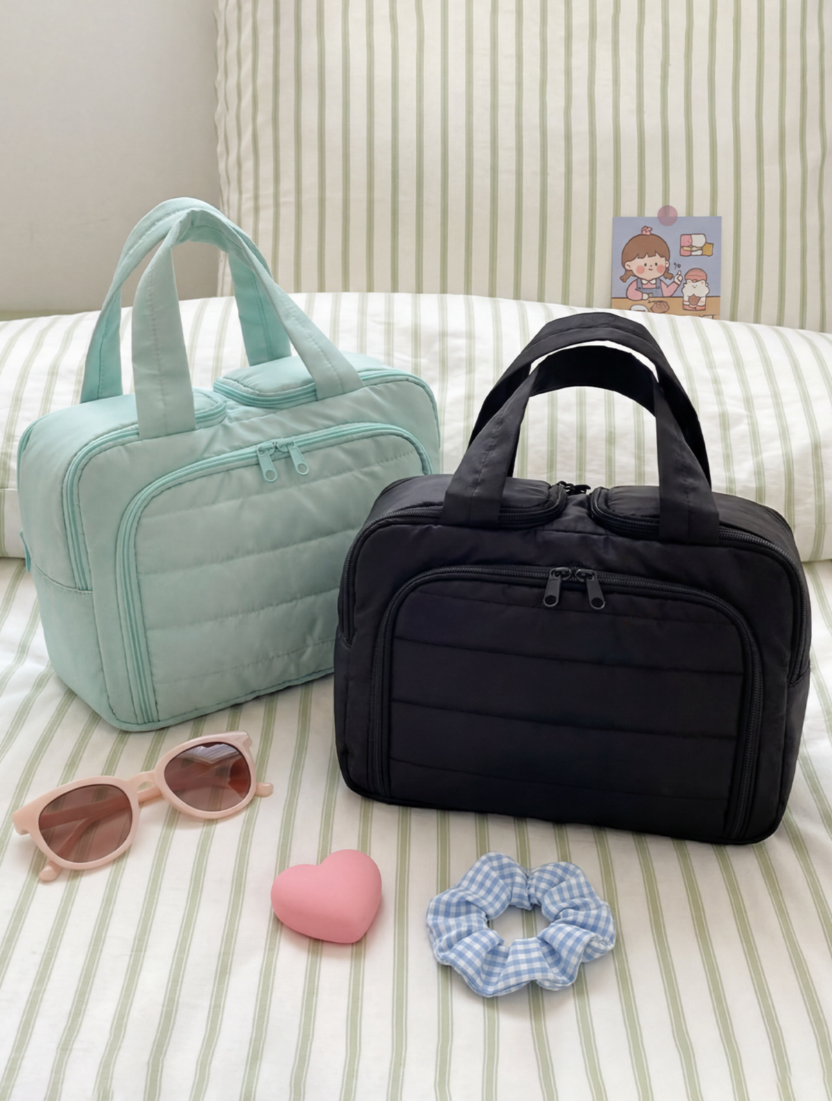 Multi-Compartment Makeup Travel Bag