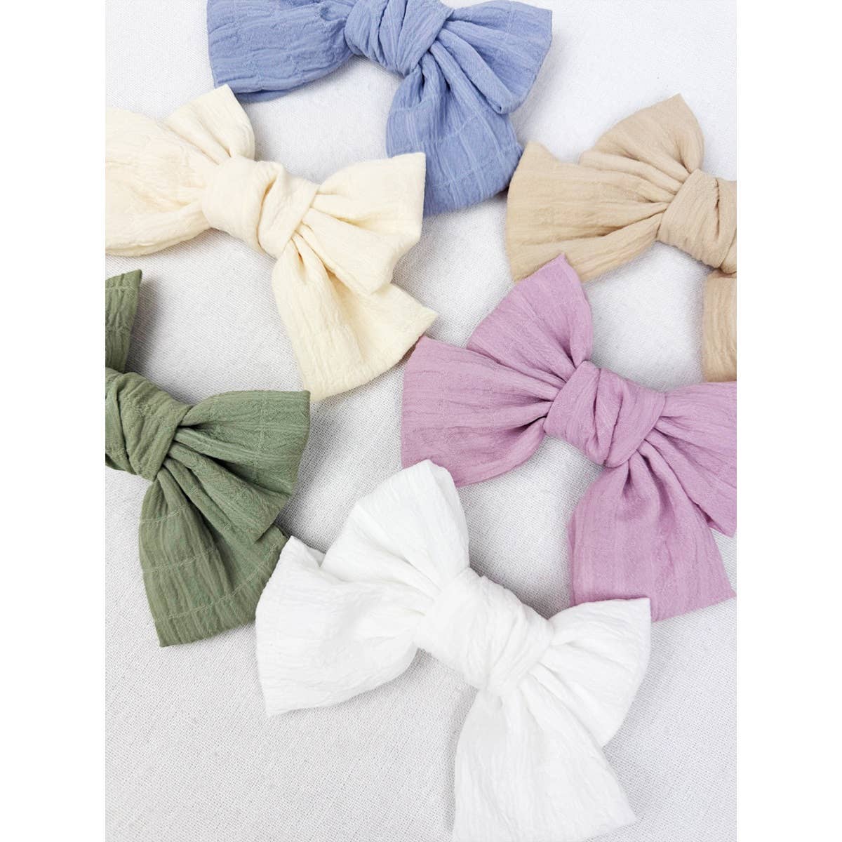 Double Layer Soft Tone Bow Alligator Clips