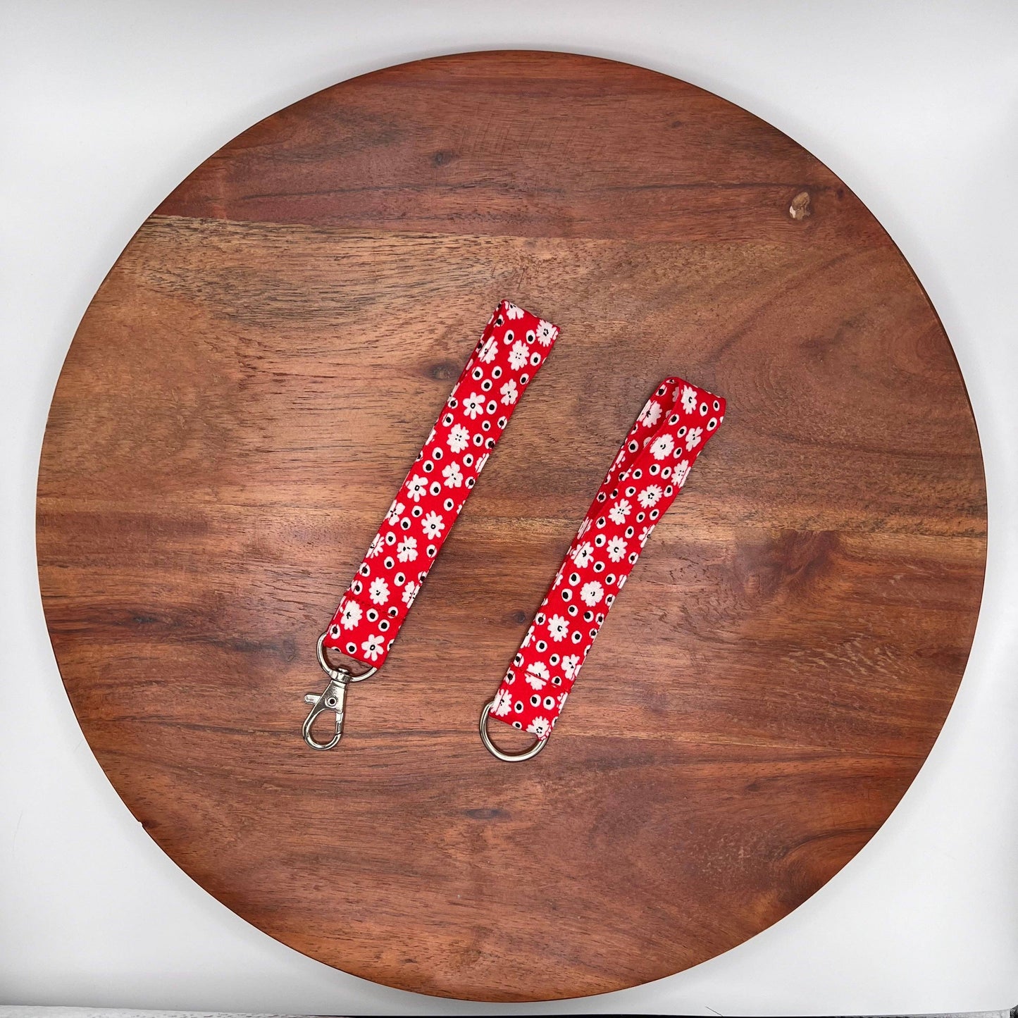 Red Vintage Floral Lanyard