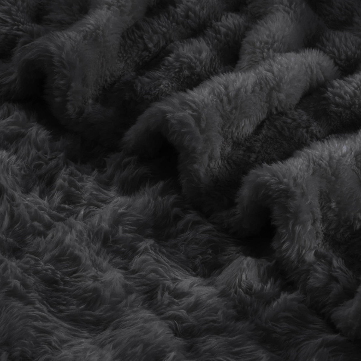 "Black Bear" Faux Fur Plush Throw Blanket - 50"x70"