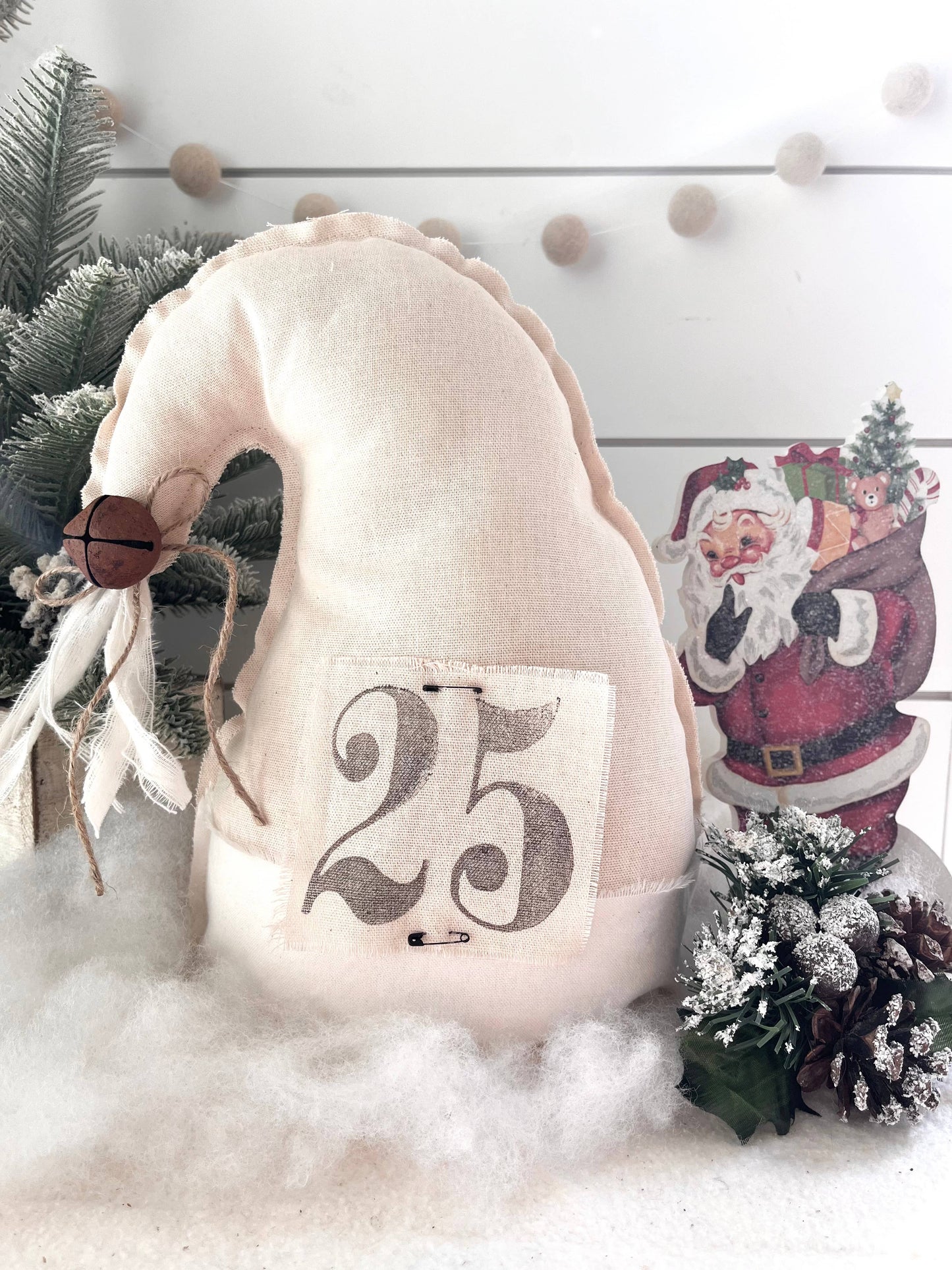 Large Primitive Santa Hat Christmas Home Decor-3 Options