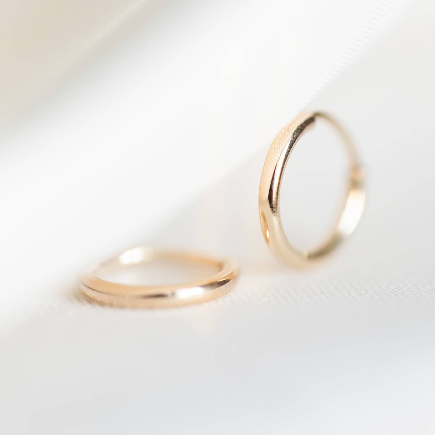 Endless Huggie Hoop Earrings - Hypoallergenic, Waterproof