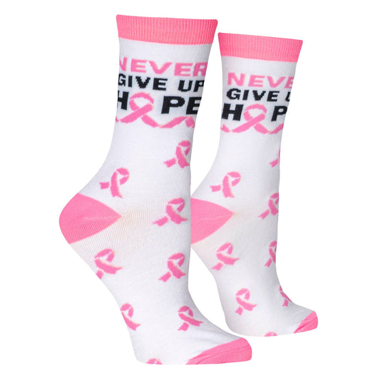 Never Give Up - Womens Crew Folded