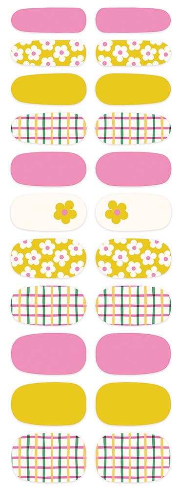 Crisscross Daisies Mani Nail Wrap Kit