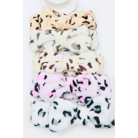 Leopard Print Beauty Spa Bow Headband