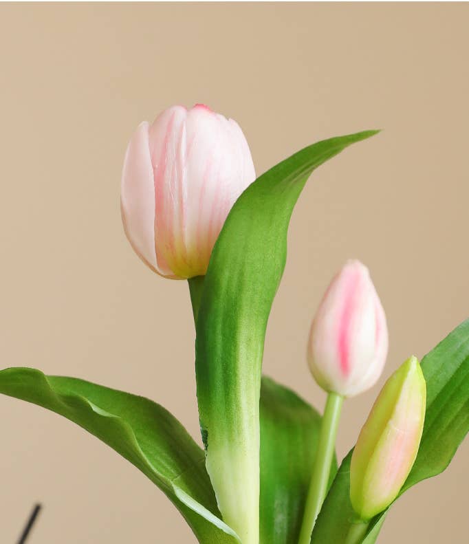 3"DIA-Ultra Realistic Real Touch Tulip in vase