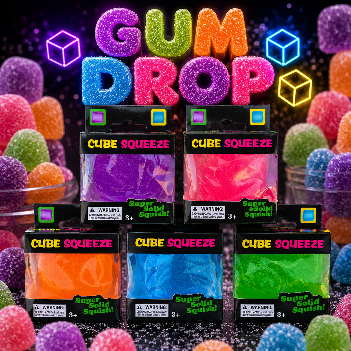 Maltose Gum Drop Squishy Fidget Toy for Stress Relief