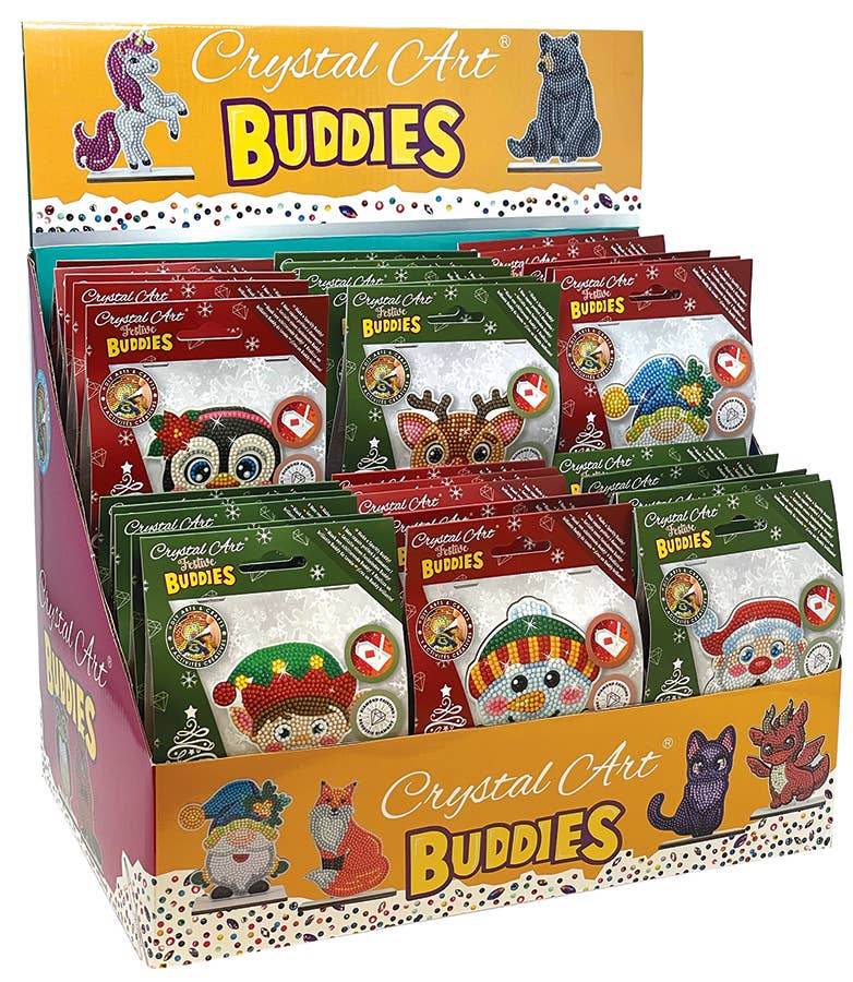 Holiday Crystal Art Buddies Display (30 Units)
