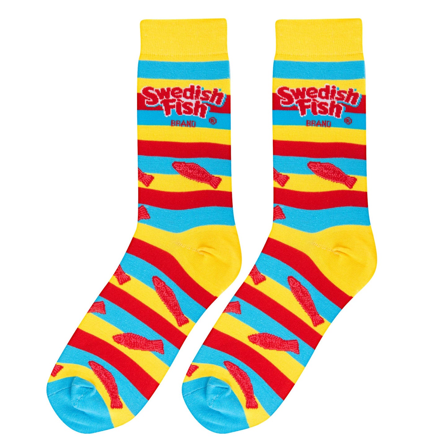 Crazy Socks - Mens Crew - Swedish FishStripes