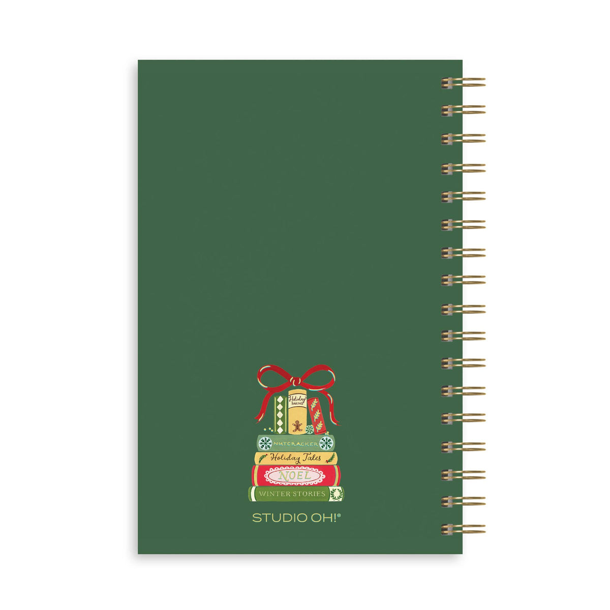 Bookish Christmas Medium Spiral Notebook