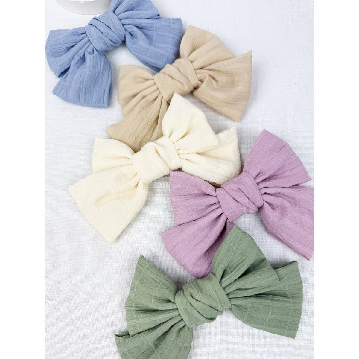 Double Layer Soft Tone Bow Alligator Clips