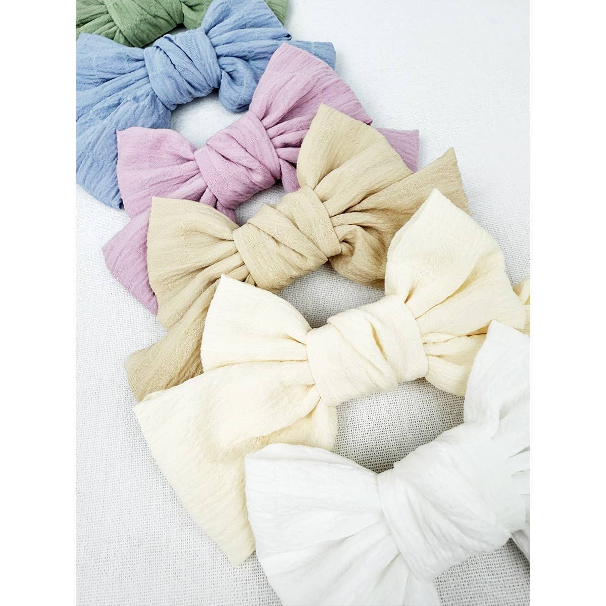 Double Layer Soft Tone Bow Alligator Clips