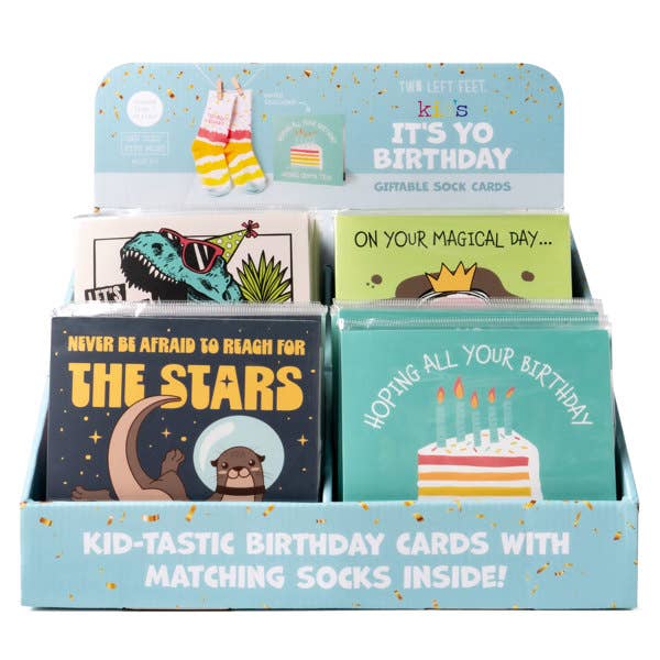Kid’s Two Left Feet® It’s Yo Birthday Giftable Sock Cards AS