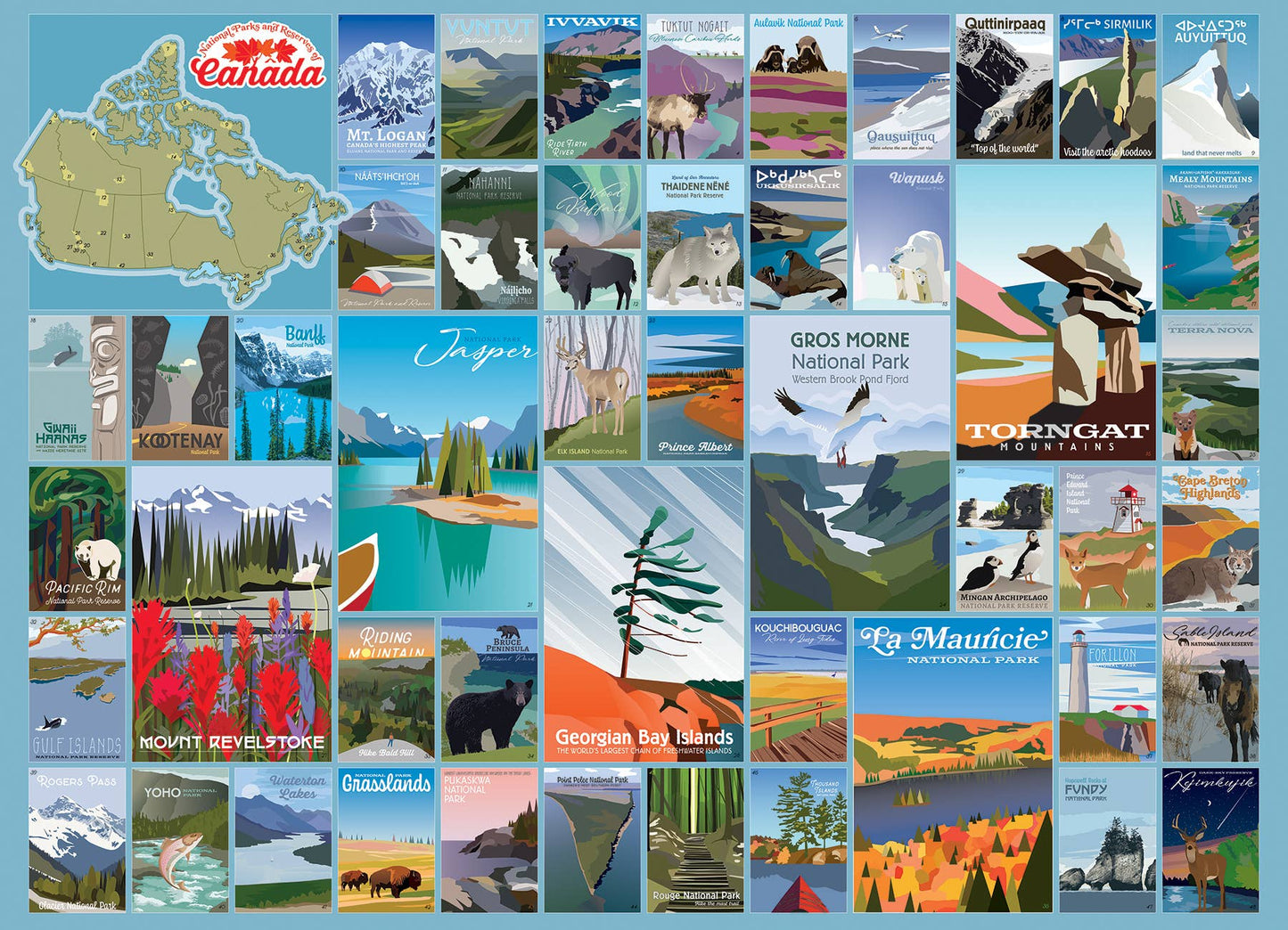 National Parks and Reserves of Canada 1000pc puzzle