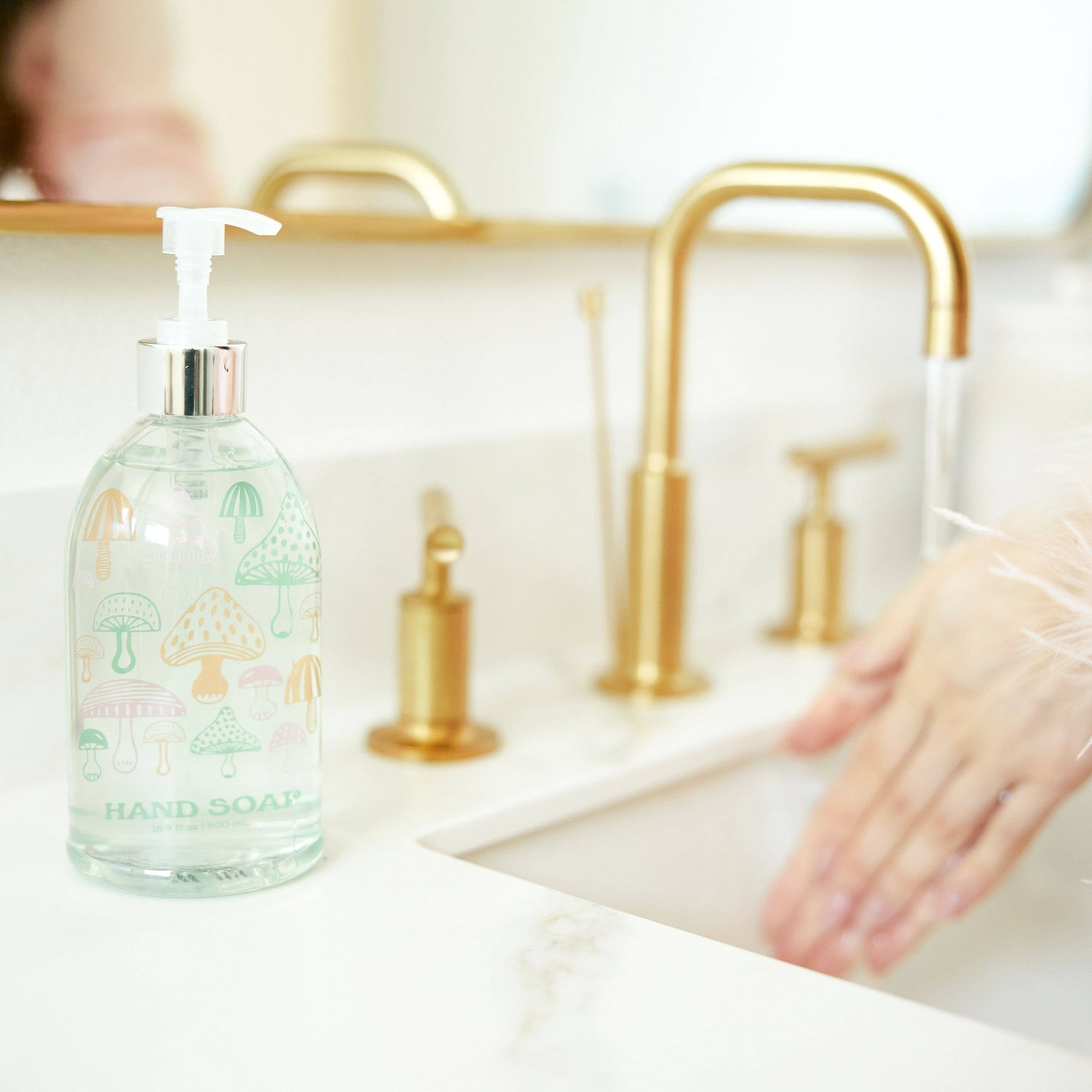 Springtime Blooms Liquid Hand Soap with Decorative Insert