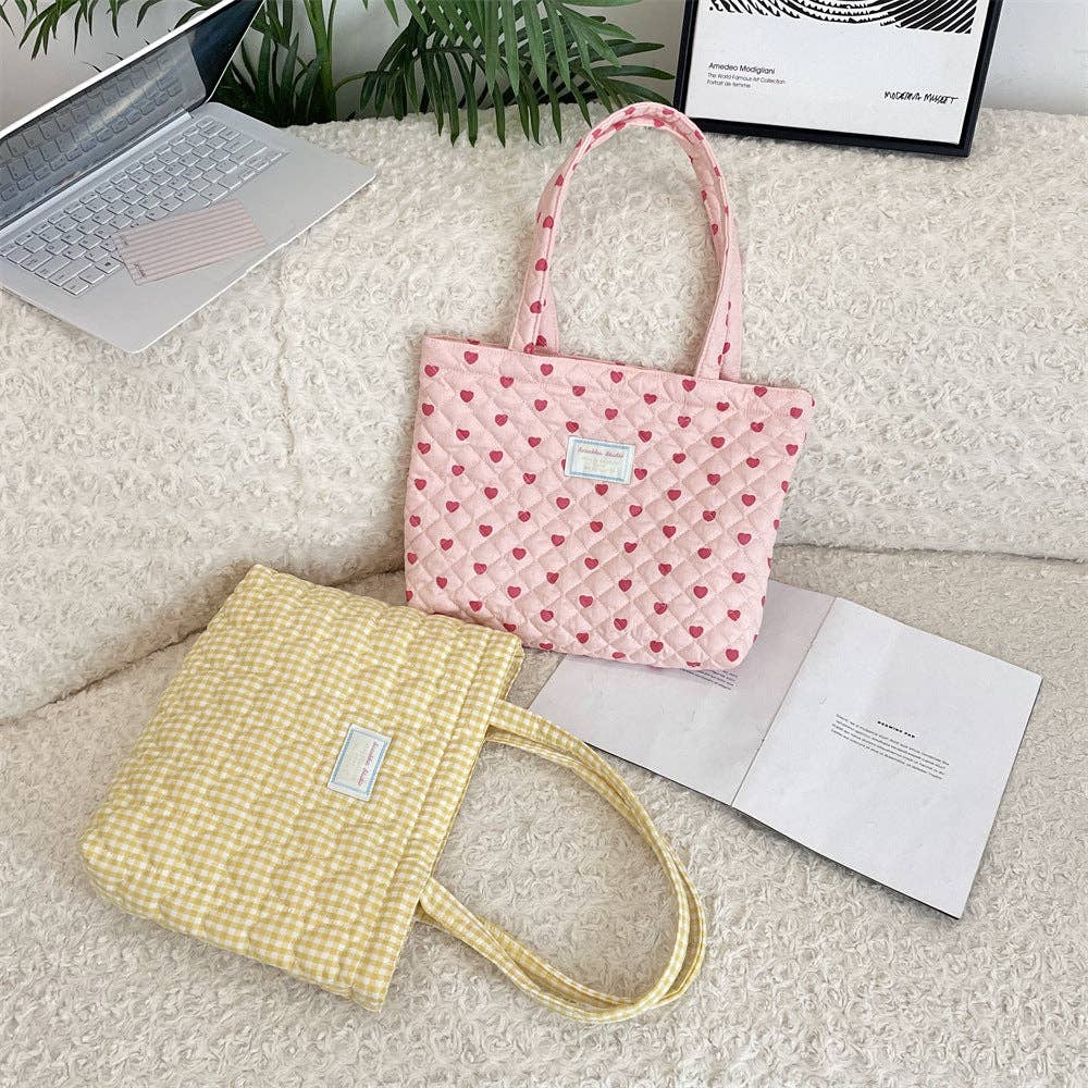 Patterned Quilted Tote Bag