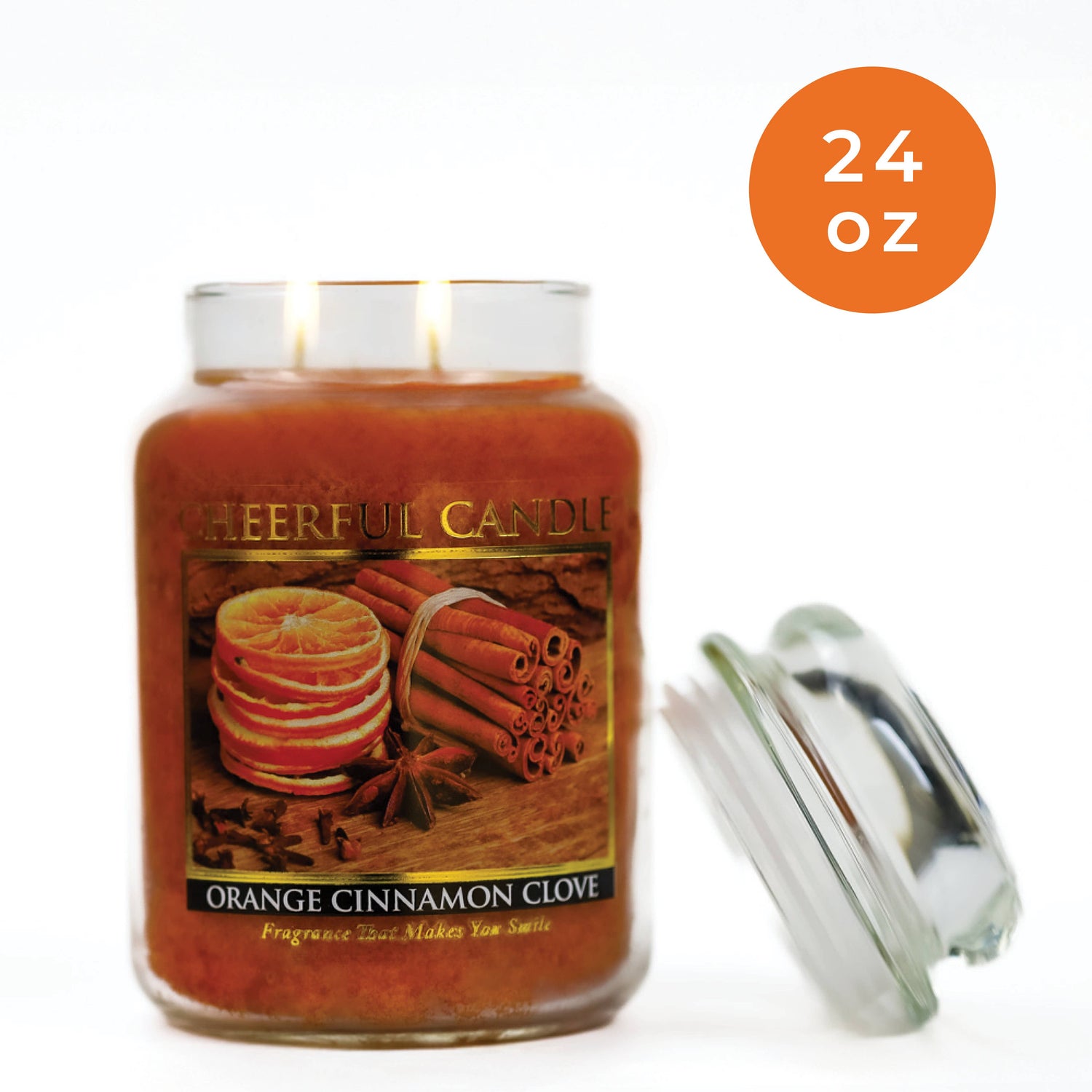 Cheerful Candle (24oz.) – Orange Cinnamon Clove