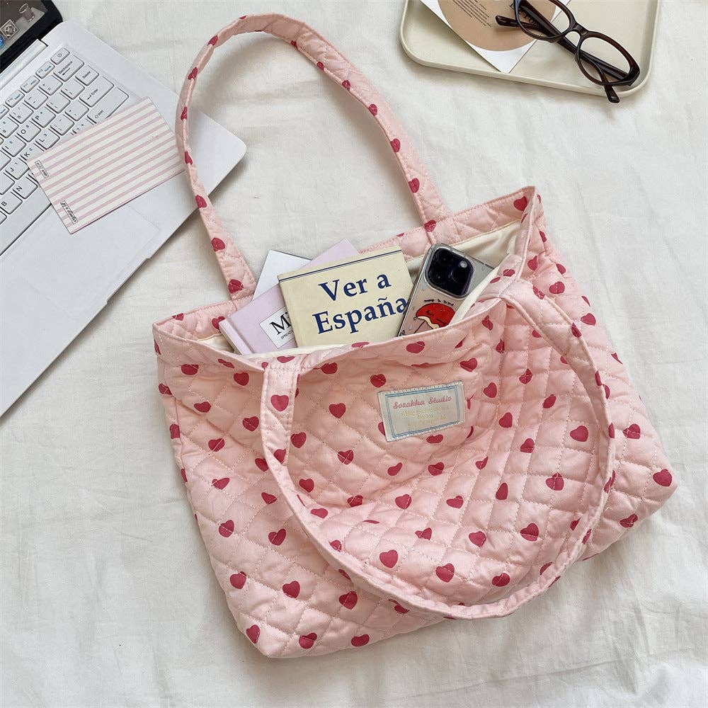 Patterned Quilted Tote Bag