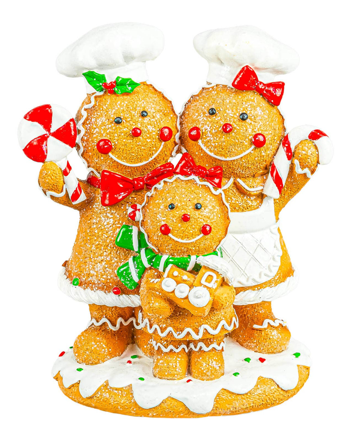 Sprinkled Frosting Christmas Gingerbread Family