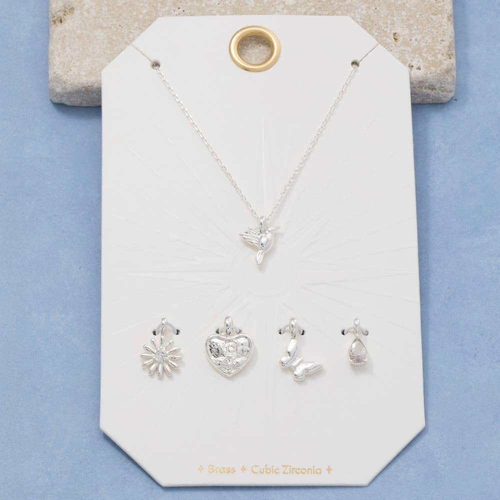 Assorted Interchangeable Charms Pendant Necklace