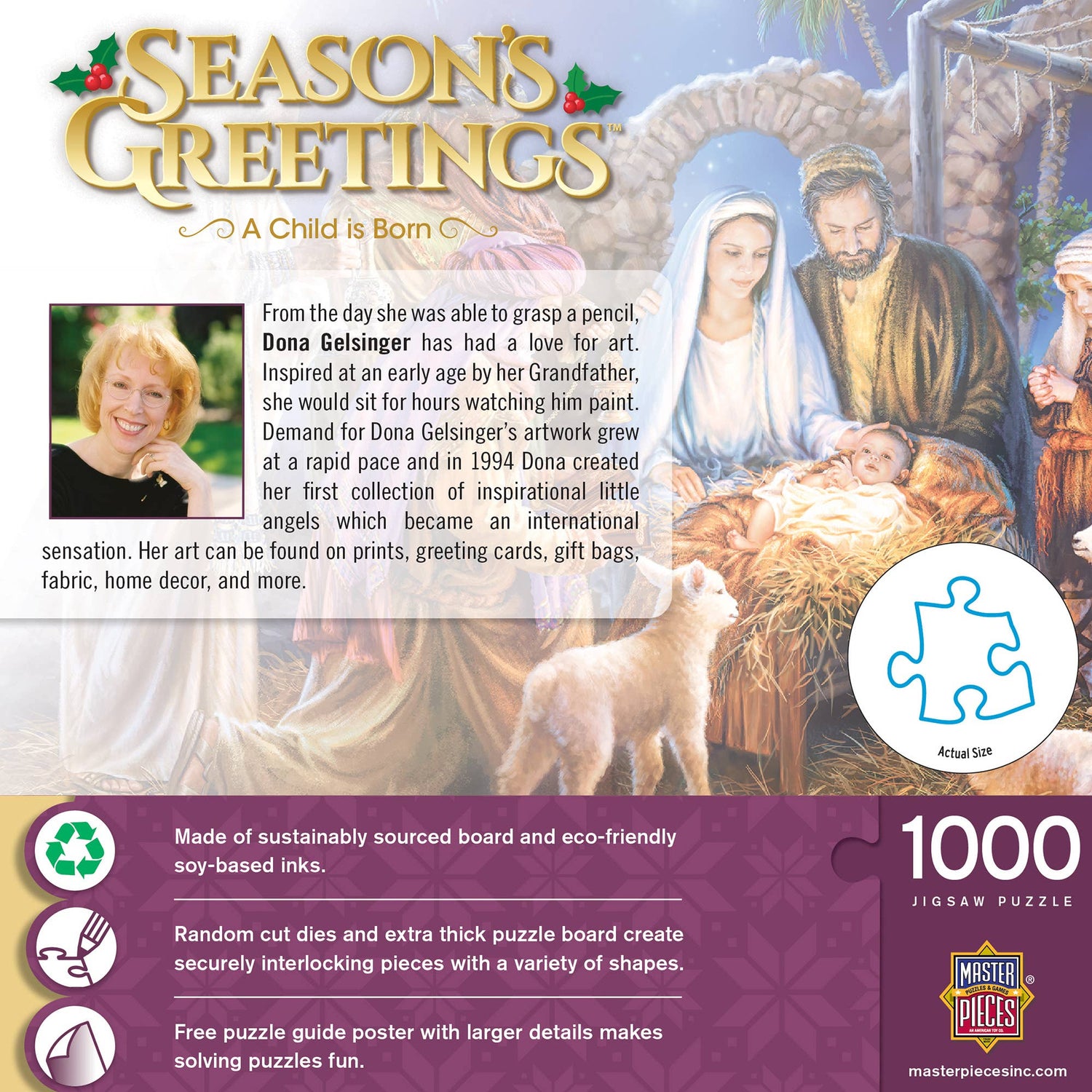 Season's Greetings - A Child is Born 1000 Piece Puzzle