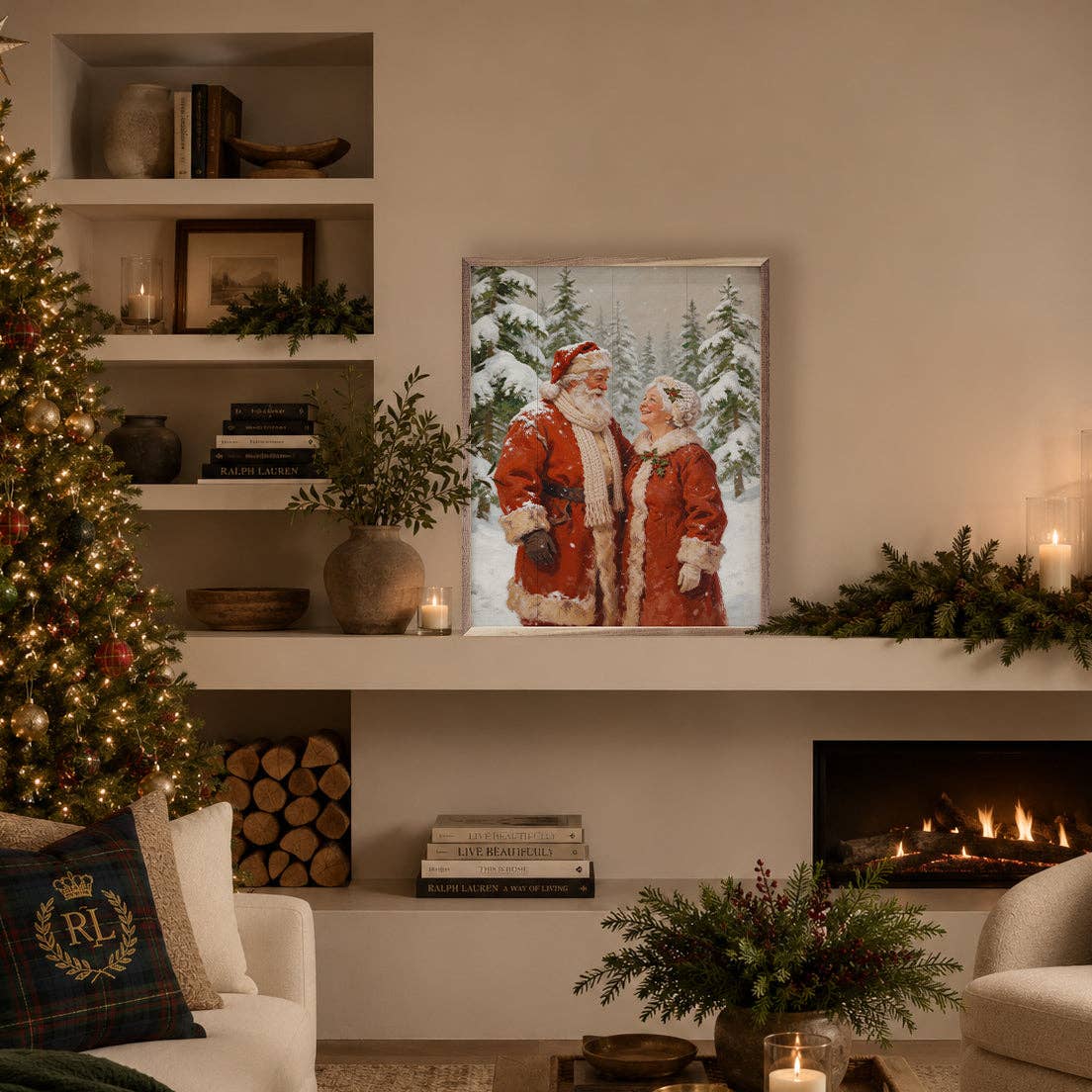 Santa And Mrs Claus In The White Pines