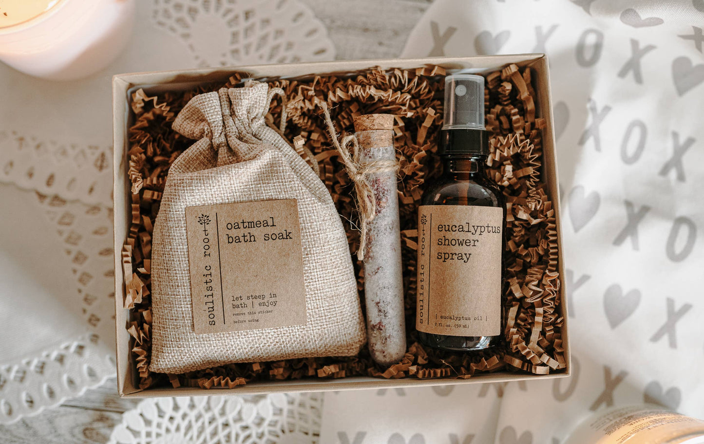 Rose & Eucalyptus Self Care Gift Box – Spa Set