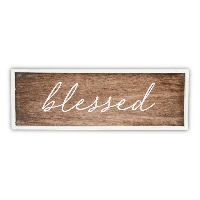 Dark Wood Sign-Blessed