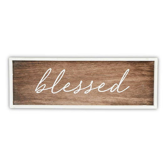 Dark Wood Sign-Blessed