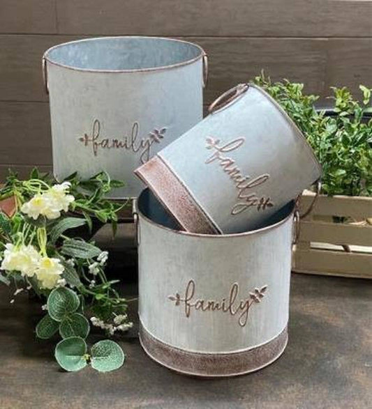 Family Buckets With Ring Handles - Varies