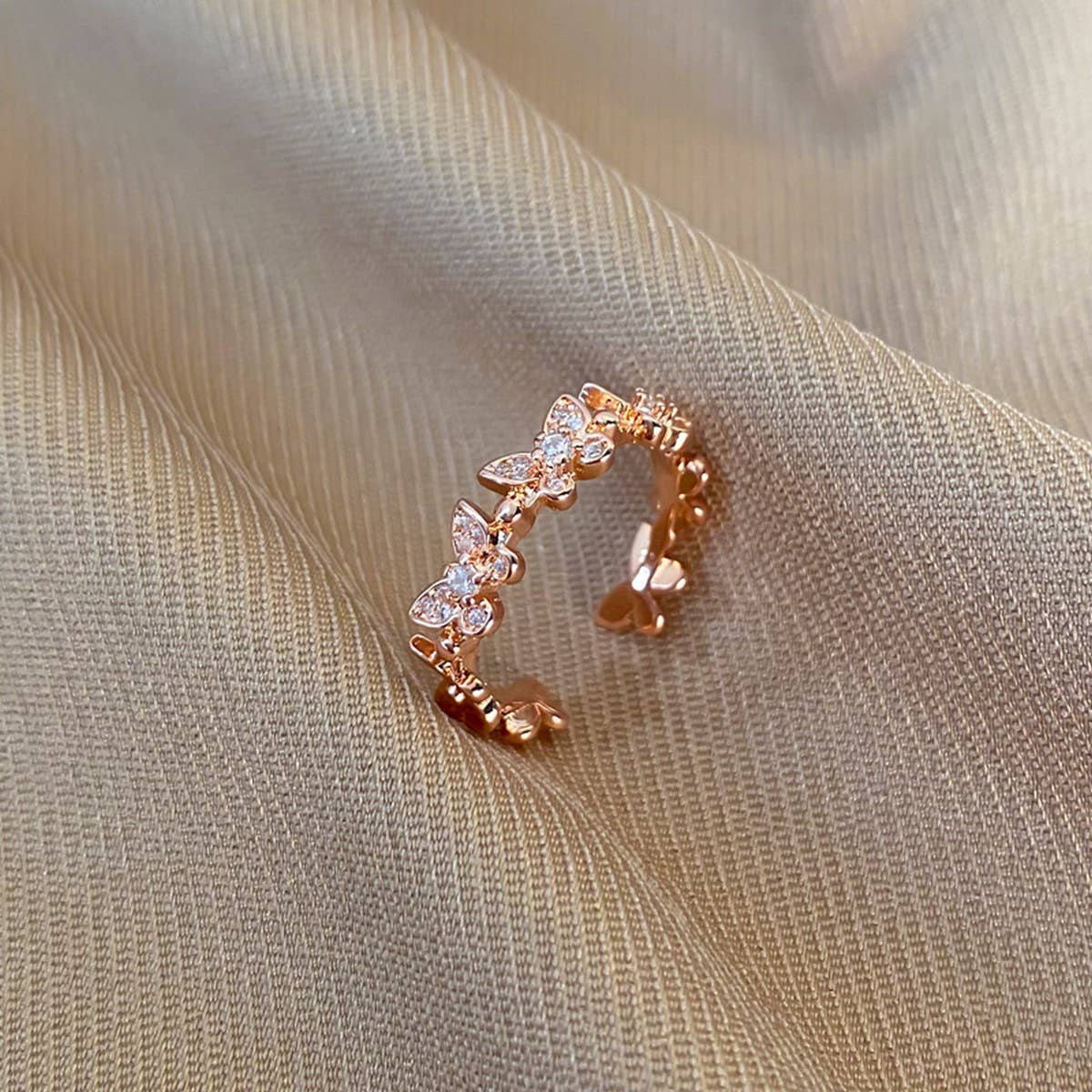 FASHIONABLE AND HIGH-END BUTTERFLY ZIRCON RING_CWAJE3103