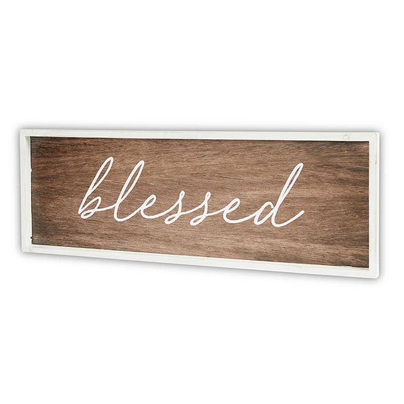 Dark Wood Sign-Blessed