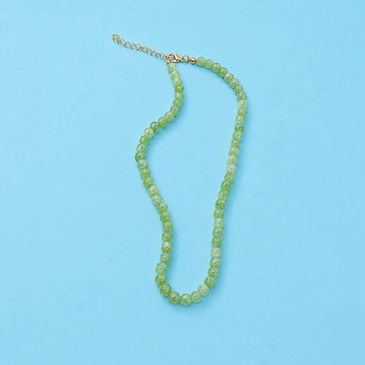 NATURAL AGATE GLASS SEMI PRECIOUS BEAD NECKLACE | 40NK9754