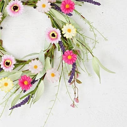 16in Wreath-Spring Mix Daisy