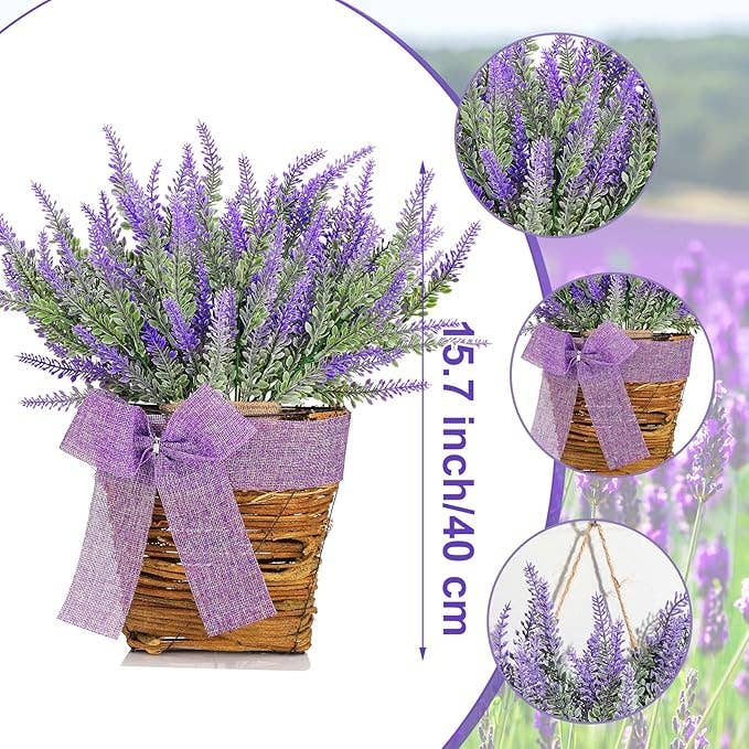 Lavender Hanging Basket - Front Door Wreath