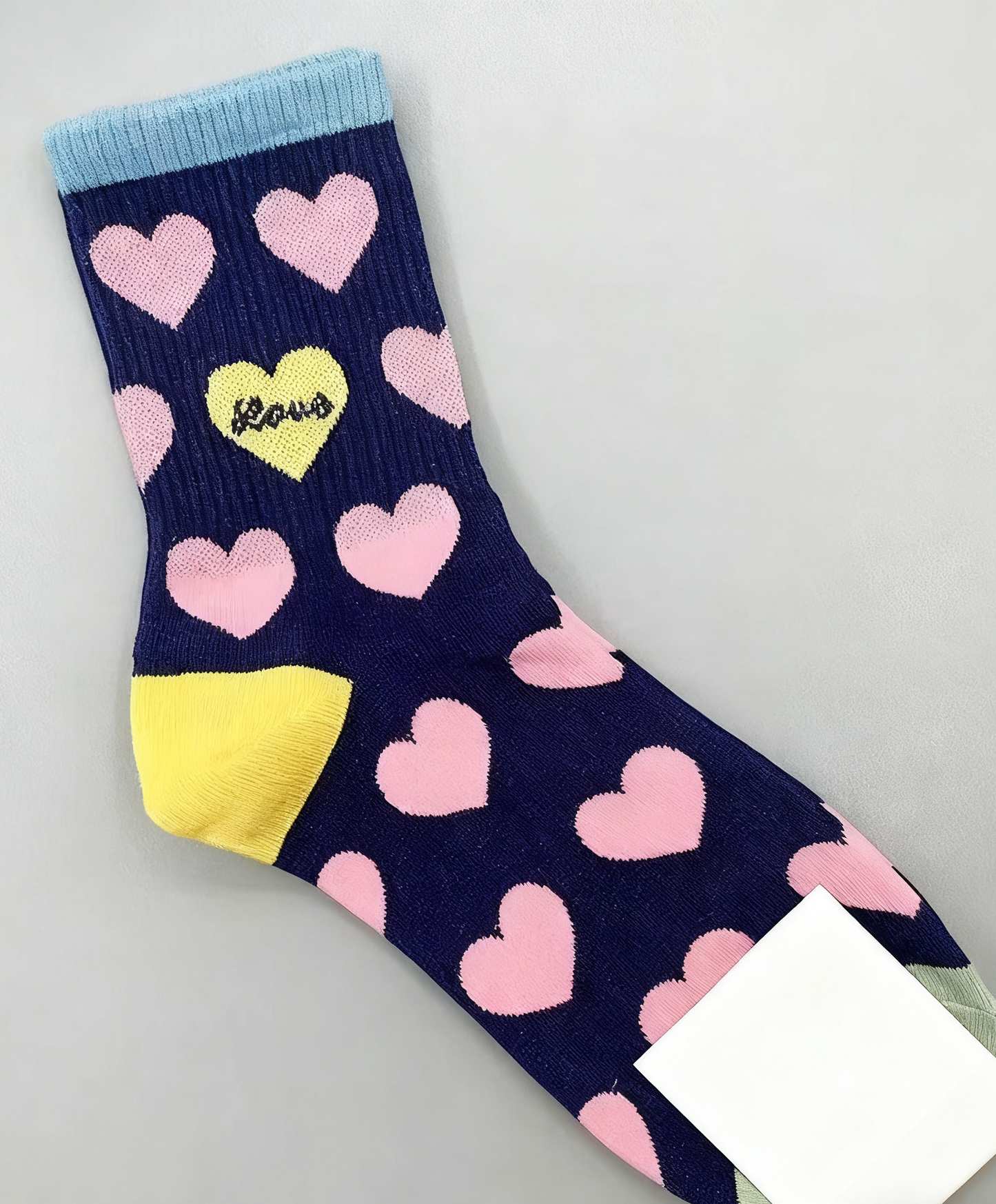 Texlina Women’s Cotton socks With Hearts and stripe patterns