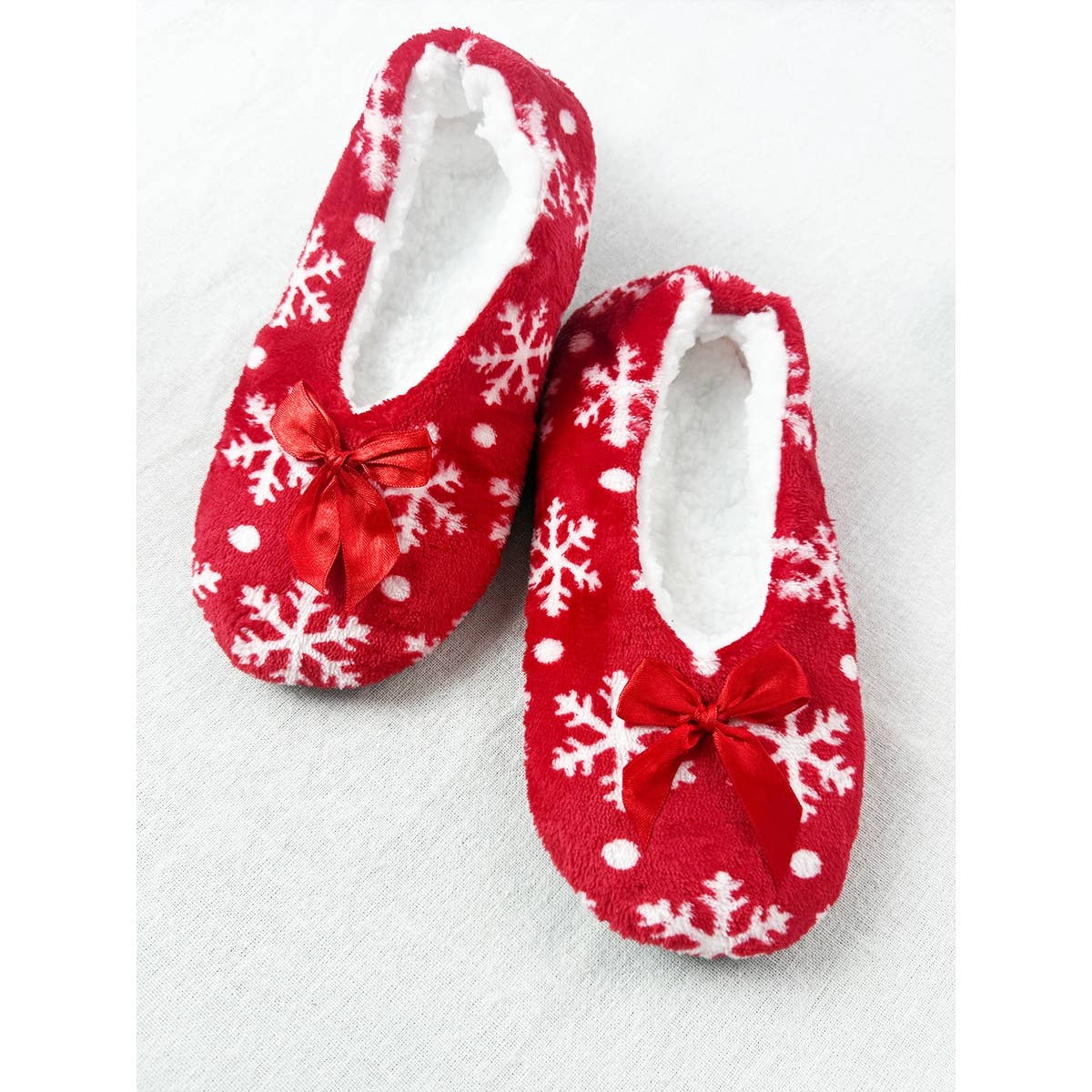 Adult Christmas Theme Fuzzy Slippers
